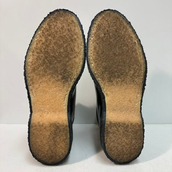 RARE Aideu Paris Richard Boots Polished Black Calf Crepe Sole EUC US 9 EU 42 - Picture 13 of 14